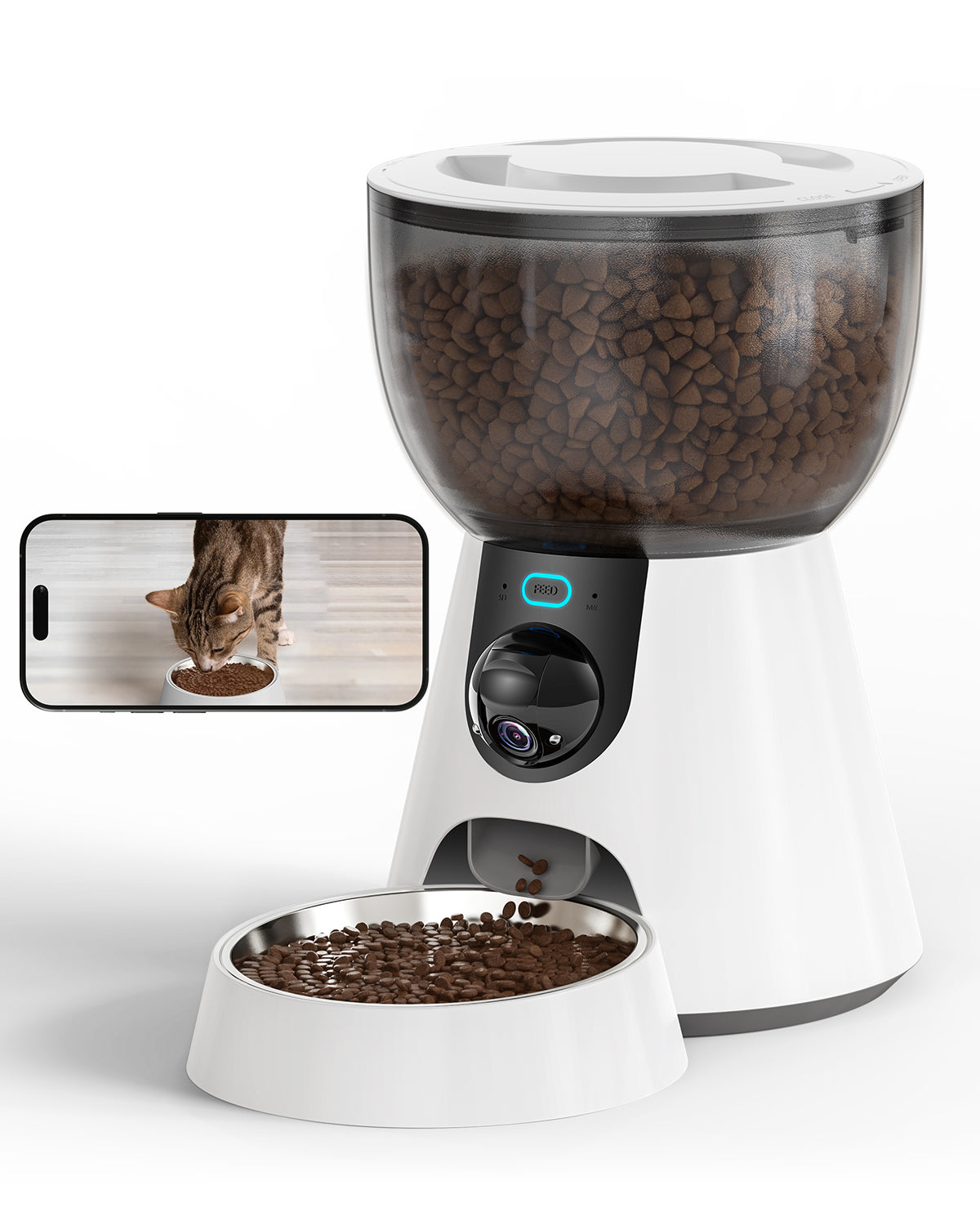 Smart Automatic Cat Feeder With 1080P HD Night Vision Camera
